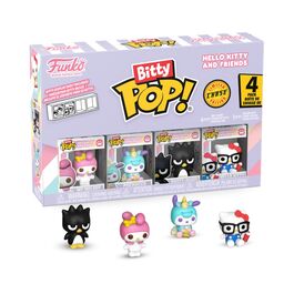 FUNKO BITTY POP! SANRIO: HELLO KITTY - MY MELODY, POCHACCO (PIJAMA), BADTZ-MARU, HELLO KITTY CON GAFAS