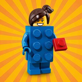 LE71021-03 LEGO® MINIFIGURES® 18ª EDICIÓN - FIESTA - Chica con disfraz de ladrillo LEGO