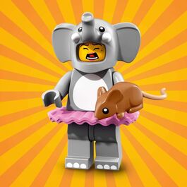 LE71021-01 LEGO® MINIFIGURES® 18ª EDICIÓN - FIESTA - Chica con disfraz de elefante