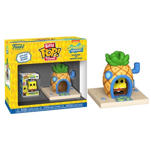 FUNKO BITTY POP! TOWNS: BOB ESPONJA - BOB ESPONJA CON CASA PIÑA