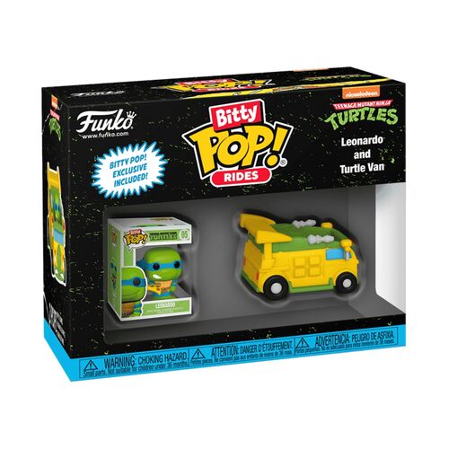 FUNKO BITTY POP! RIDES: LAS TORTUGAS NINJA - LEONARDO CON TURTLE VAN