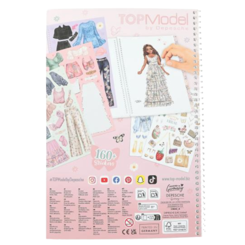 TOP MODEL - CUADERNO DE PEGATINAS GRANDE DRESS ME UP -UMMER FEELING