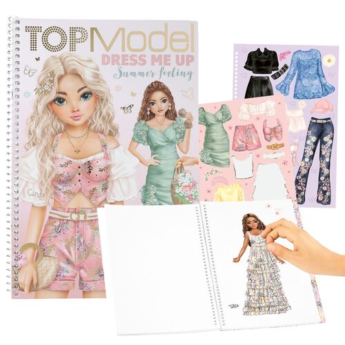 TOP MODEL - CUADERNO DE PEGATINAS GRANDE DRESS ME UP -UMMER FEELING