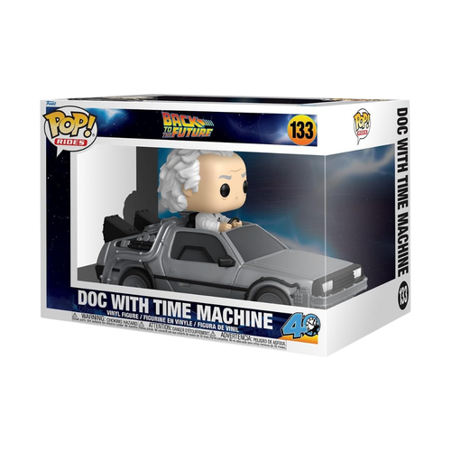 FUNKO POP! RIDES: REGRESO AL FUTURO - DOC CON LA MÁQUINA DEL TIEMPO