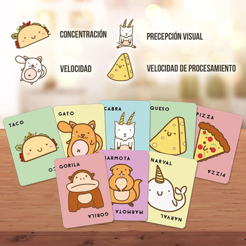 JUEGO TACO, GATO, CABRA, QUESO, PIZZA