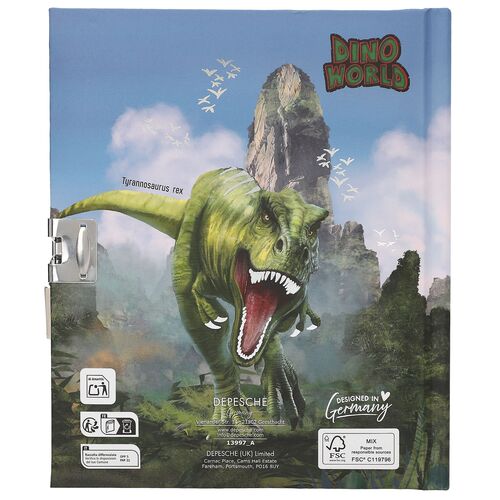 TOP MODEL - DIARIO CON CANDADO DINO WORLD
