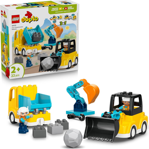 LEGO DUPLO - VEHÍCULOS DE CONSTRUCCIÓN 3 EN 1