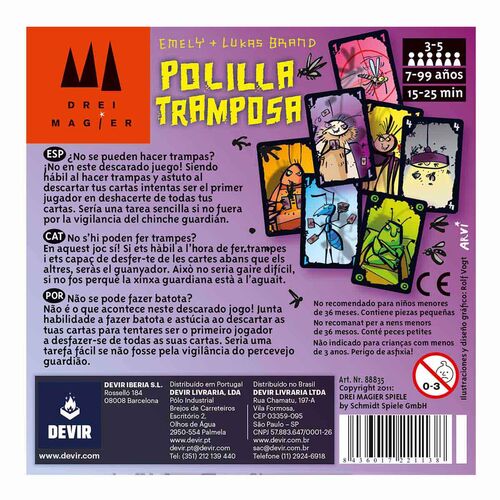 JUEGO DE CARTAS - POLILLA TRAMPOSA