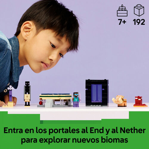 LEGO MINECRAFT - EL VIAJE POR EL NETHER Y EL PORTAL AL END