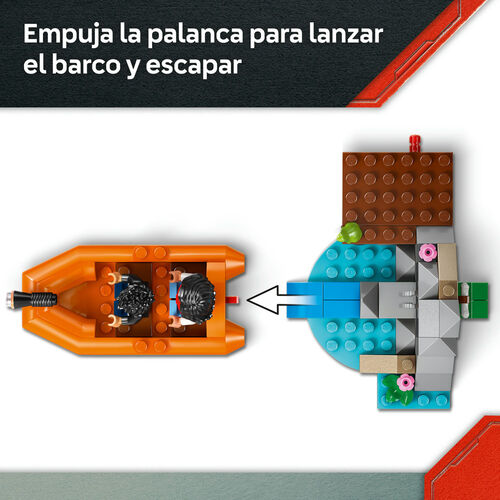 LEGO JURASSIC WORLD – HUIDA POR EL RÍO Y T. REX A LA CAZA