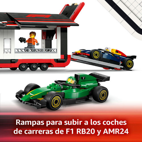 LEGO CITY - CAMIÓN DE F1 CON COCHES DE F1 RB20 Y AMR24