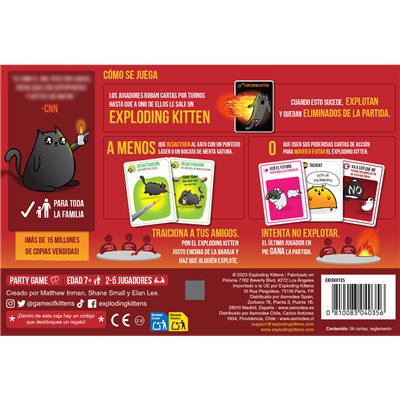 JUEGO DE CARTAS - EXPLODING KITTENS