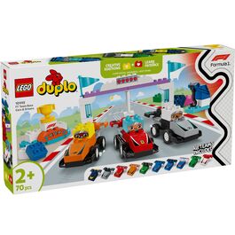 LEGO DUPLO - FORMULA 1: COCHES DE CARRERAS Y PILOTOS DEL EQUIPO DE F1