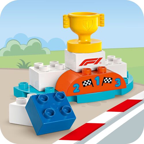 LEGO DUPLO - FORMULA 1: COCHES DE CARRERAS Y PILOTOS DEL EQUIPO DE F1