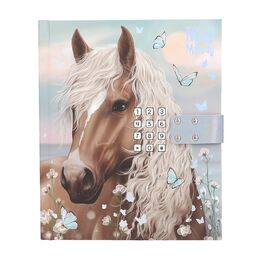 TOP MODEL - DIARIO CABALLO CON MARIPOSAS CON CÓDIGO SECRETO MISS MELODY