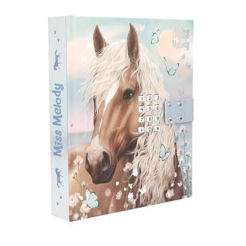 TOP MODEL - DIARIO CABALLO CON MARIPOSAS CON CÓDIGO SECRETO MISS MELODY