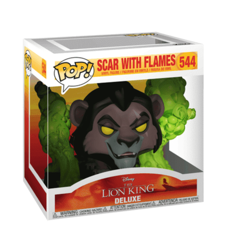 FUNKO POP! DELUXE: EL REY LEÓN - SCAR EN LLAMAS