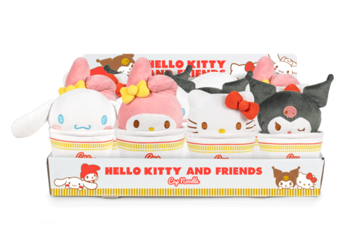 PELUCHE HELLO KITTY - KUROMI CUP NOODLES 16 CM