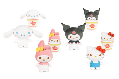 PELUCHE HELLO KITTY - CINNAMOROLL CUP NOODLES 16 CM
