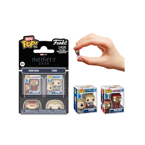 FUNKO BITTY POP 2PK MARVEL INFINITY SAGA- IRON MAN & THOR