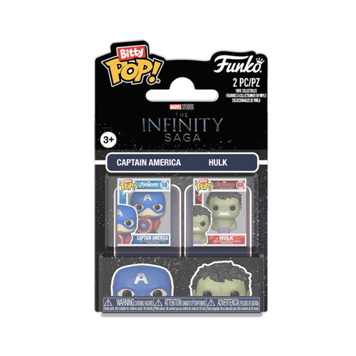 FUNKO BITTY POP 2PK MARVEL INFINITY SAGA- CAPITAN AMERICA & HULK