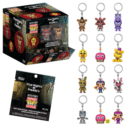 POP! KEYCHAIN: FNAF CLASSIC (SOBRE SORPRESA)- PACK DE 5