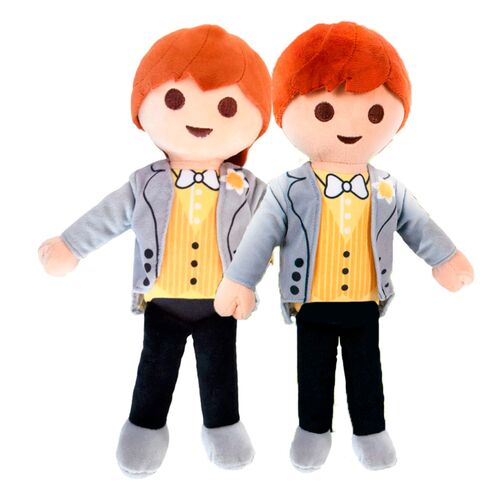 PELUCHE PLAYMOBIL - PAREJA DE NOVIOS CHICOS DELUXE EDITION EXCLUSIVO PLAYMYCENTER-30 cm