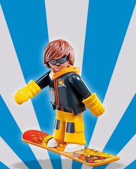 PLAYMOBIL - SNOWBOARDER - SOBRE SORPRESA SERIE 5 NIÑOS