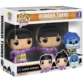 Funko POP! DC Super Heroes Wonder Twins (Zan, Jayna & Gleek) Summer Convention Exclusive 2017 (1 unidad, ver fotos reales, no acepta devoluciones)