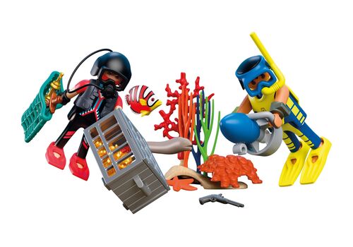 PLAYMOBIL - POLICÍA BUZO CON TESORO