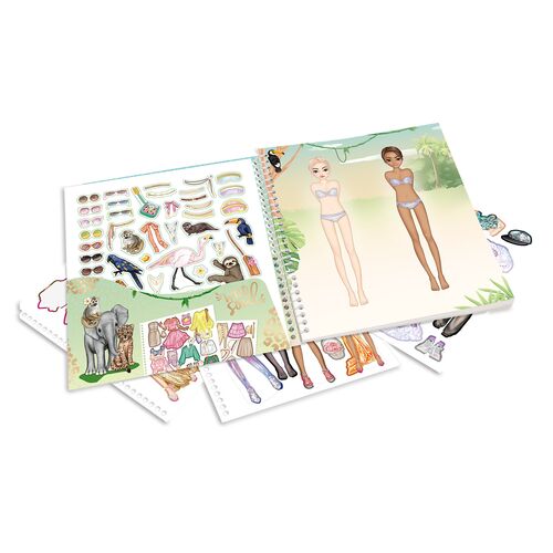 TOP MODEL - CUADERNO DE PEGATINAS DRESS ME UP SAFARI