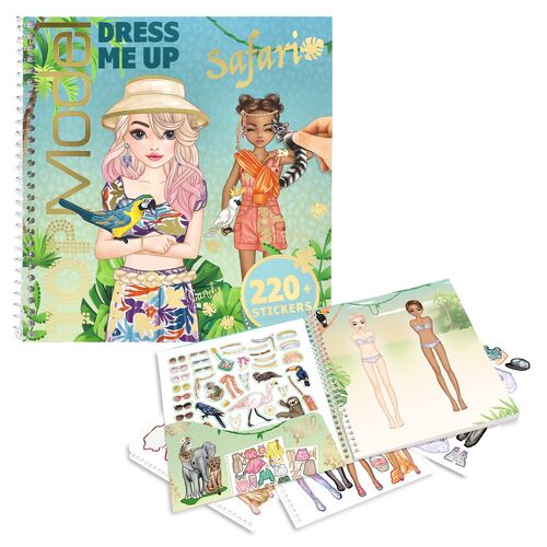 TOP MODEL - CUADERNO DE PEGATINAS DRESS ME UP SAFARI