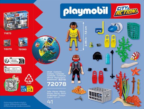 PLAYMOBIL - POLICÍA BUZO CON TESORO