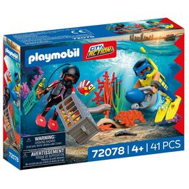 PLAYMOBIL - POLICÍA BUZO CON TESORO