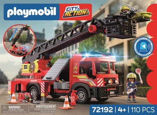 PLAYMOBIL - CAMIÓN DE BOMBEROS CON ESCALERA