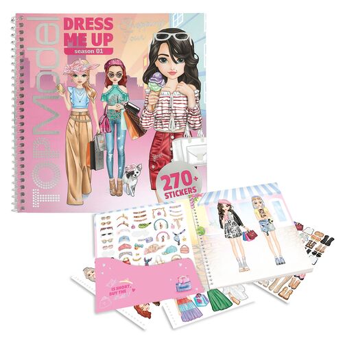 TOP MODEL - CUADERNO DE PEGATINAS DRESS ME UP SHOPPING TOUR