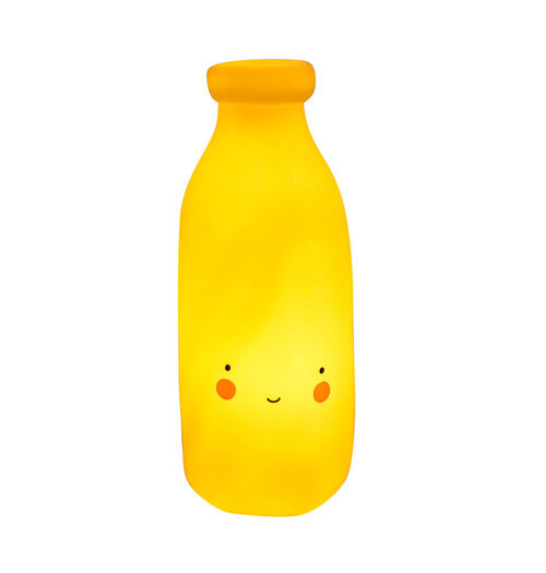 MINI LÁMPARA BOTELLA A LITTLE LOVELY COMPANY - AMARILLA 18 CM