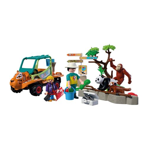 PLAYMOBIL - ZOO: CUIDADOR DE ZOO CON VEHÍCULO