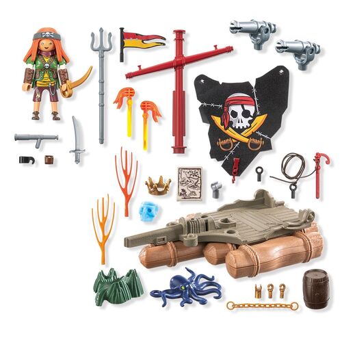 PLAYMOBIL - BOTE PIRATA CON TESORO