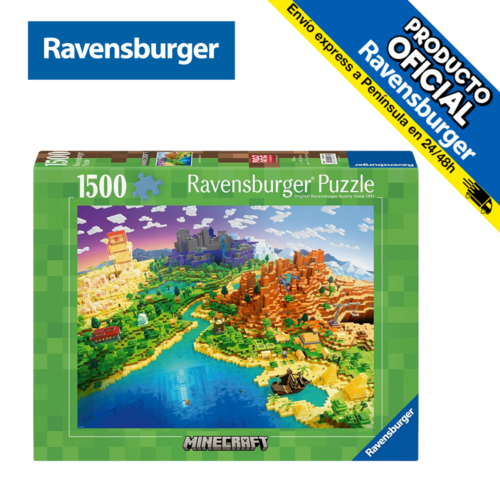 RAVENSBURGER PUZLE MUNDO DE MINECRAFT 1500 PIEZAS