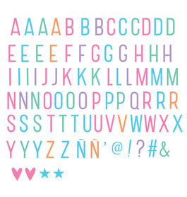LETRAS PARA CAJA DE LUZ COLORES PASTEL LTLE005