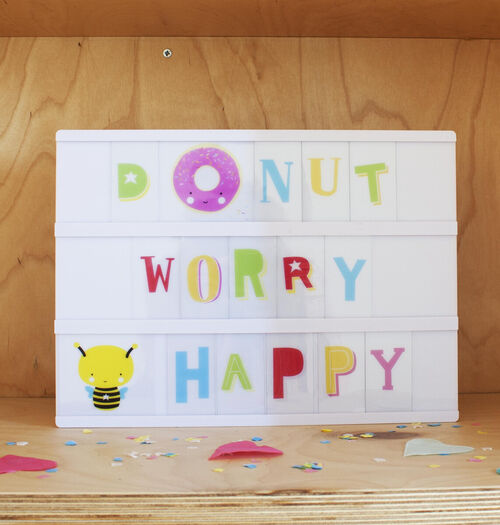 LETRAS PARA CAJA DE LUZ FUNKY COLOUR LTLE024