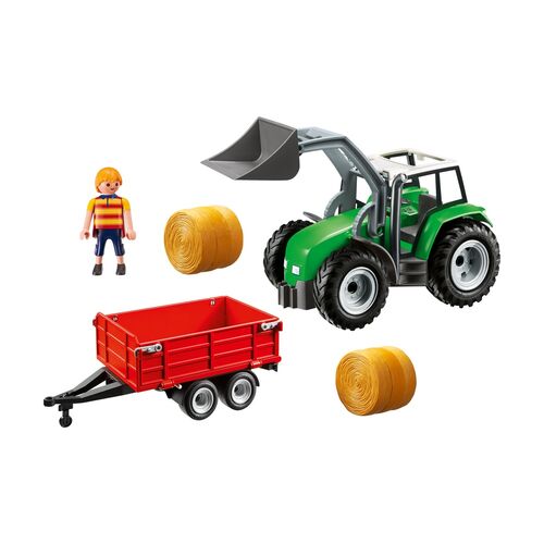 PLAYMOBIL - GRAN TRACTOR CON REMOLQUE