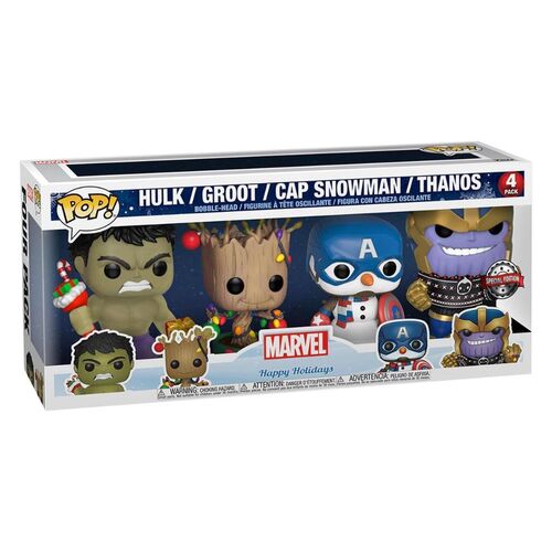 FUNKO POP! MARVEL - 4-PACK HOLIDAY EXCLUSIVO
