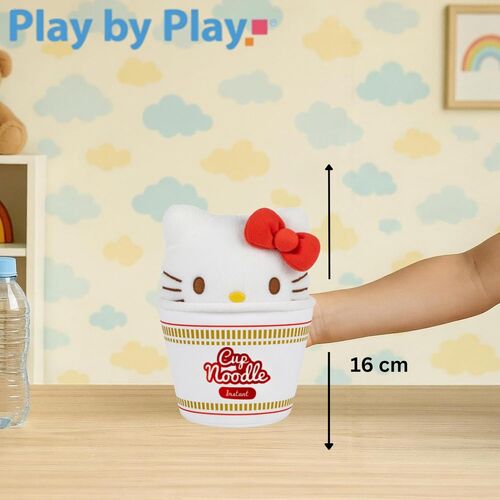 PELUCHE HELLO KITTY - HELLO KITTY CUP NOODLES 16 CM