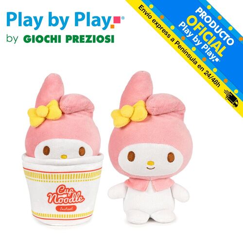 PELUCHE HELLO KITTY - MY MELODY CUP NOODLES 16 CM
