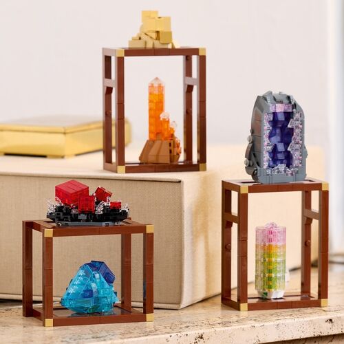 LEGO IDEAS - COLECCIÓN DE MINERALES - 6 ROCAS: AMATISTA, FLOURITA Y CUARZO