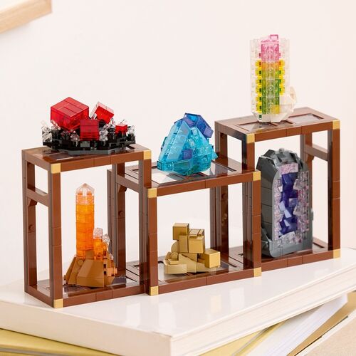 LEGO IDEAS - COLECCIÓN DE MINERALES - 6 ROCAS: AMATISTA, FLOURITA Y CUARZO