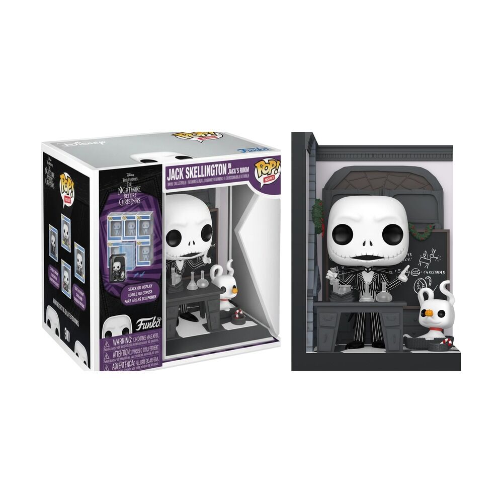 FUNKO NOOKS DISNEY - PESADILLA ANTES DE NAVIDAD - JACK SKELLINGTON EN LA HABITACIÓN DE JACK