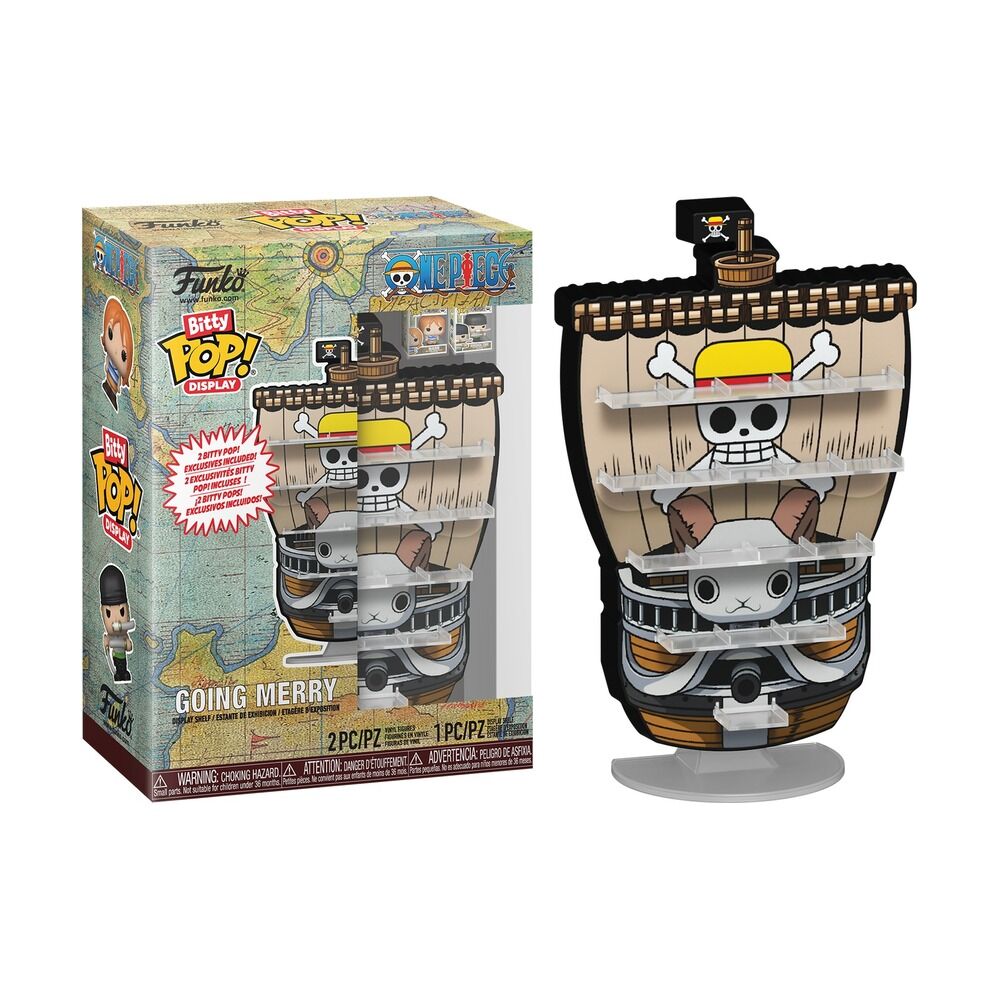 FUNKO BITTY POP! DISPLAY ONE PIECE - ZORO Y NAMI CON EL GOING MERRY